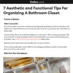article Forbes Home organizing bathroom closet